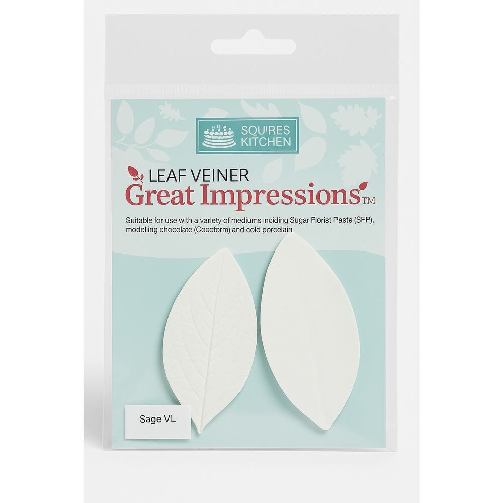 Squires Kitchen Leaf Veiner - Sage VL | Great Impressions Silicone Mold